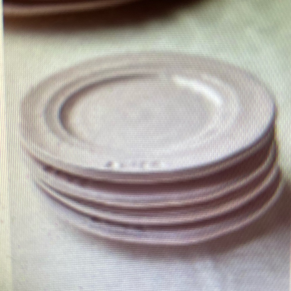 ANTHROPOLOGIE THE GLENNA ITALIAN EARTHENWARE BREAD PLATES SET OF 4
